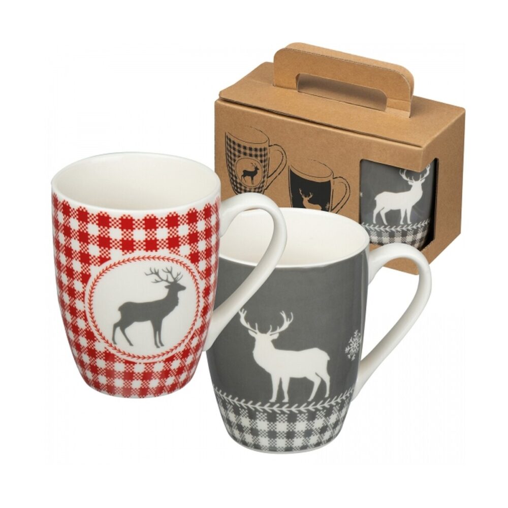 Zestaw 2 świątecznych kubków porcelanowych 300 ml ARMIN zestaw-2-swiatecznych-kubkow-porcelanowych-300-ml-82536mc