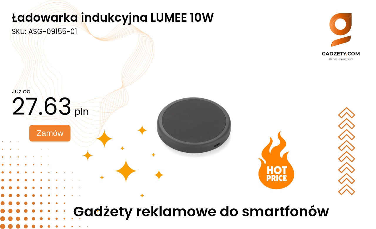 Ładowarka indukcyjna LUMEE 10W Ładowarka indukcyjna LUMEE o mocy 10W
