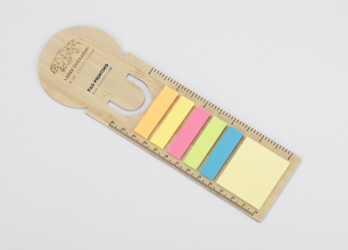 Linijka bambusowa z karteczkami BEMO 18201-17_znzg
