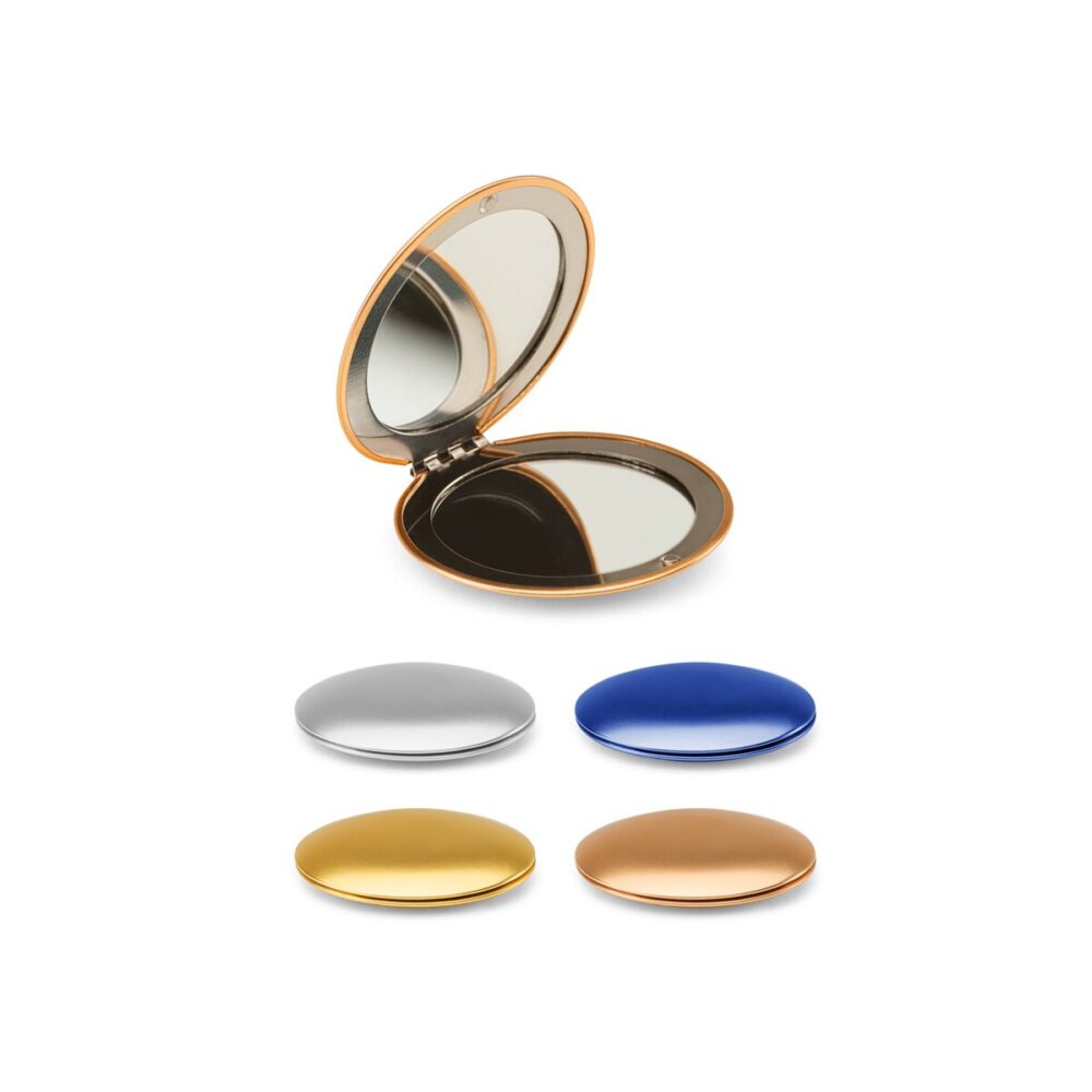 KAYLA. Dwustronne okrągłe lusterko aluminiowe z zamknięciem magnetycznym 95097_set