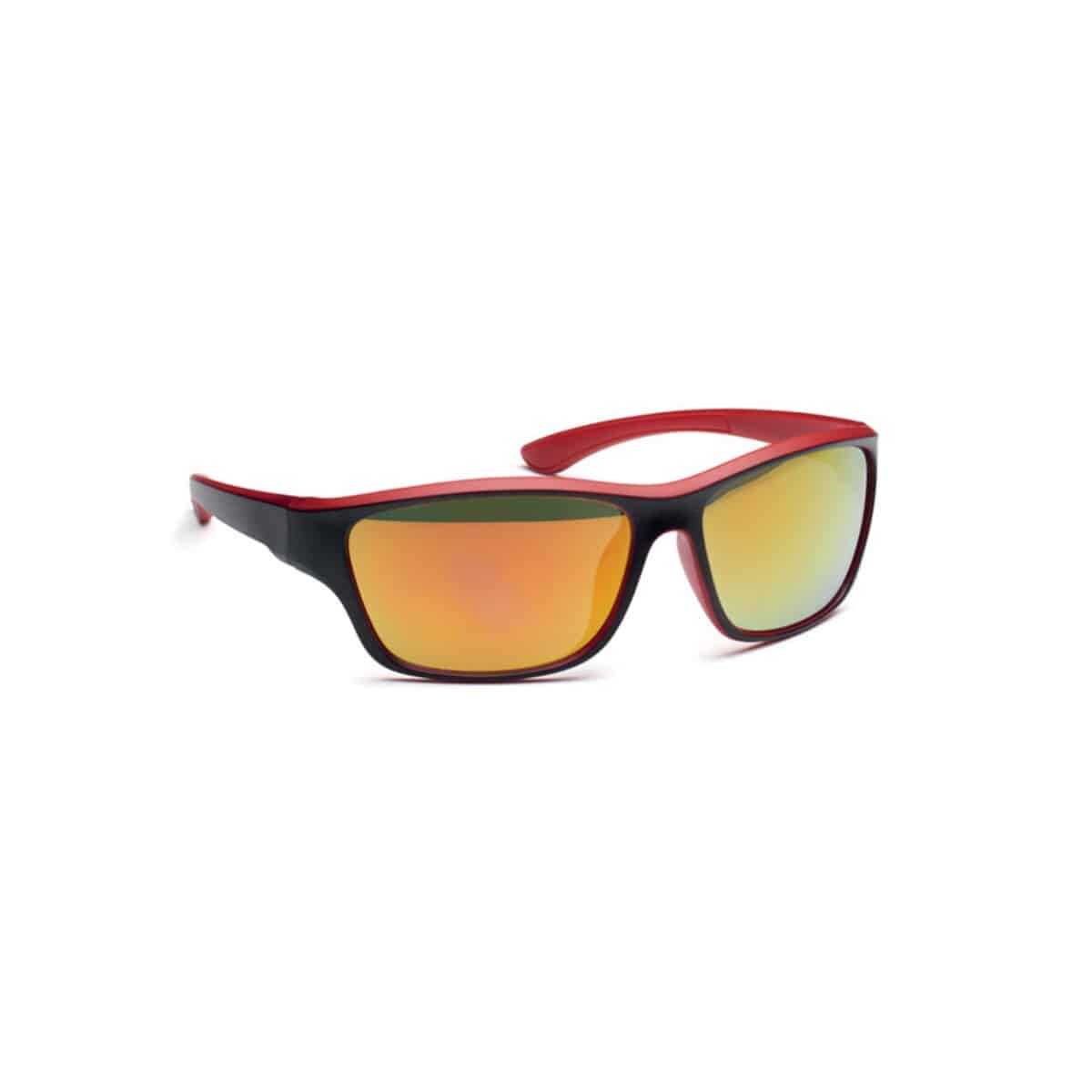 Lustrzane sportowe okulary prze YUMA - czerwone