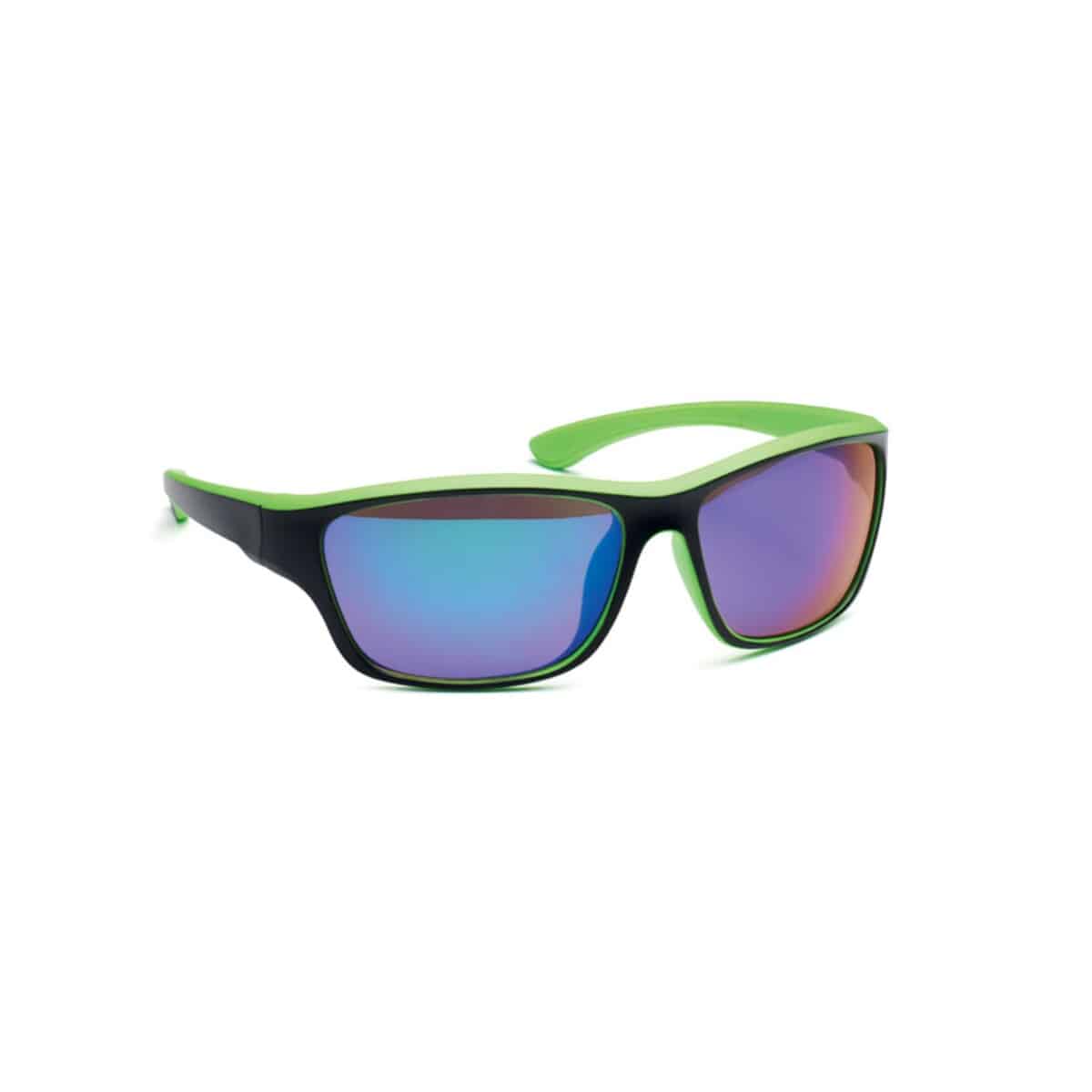 Lustrzane sportowe okulary prze YUMA - limonkowe