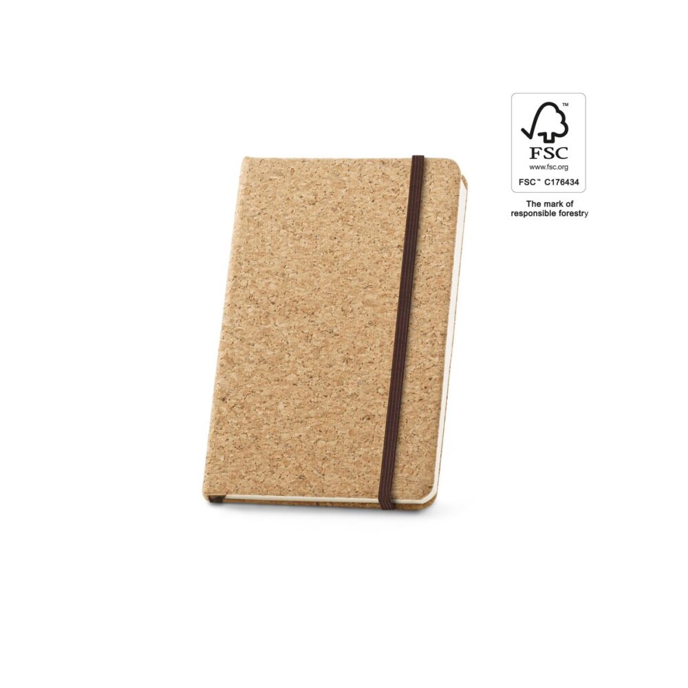 HAWKINS. Kieszonkowy notatnik korkowy z gładkimi stronami, z certyfikowanego materiału FSC™ i innych certyfikowanych materiałów 93808_set
