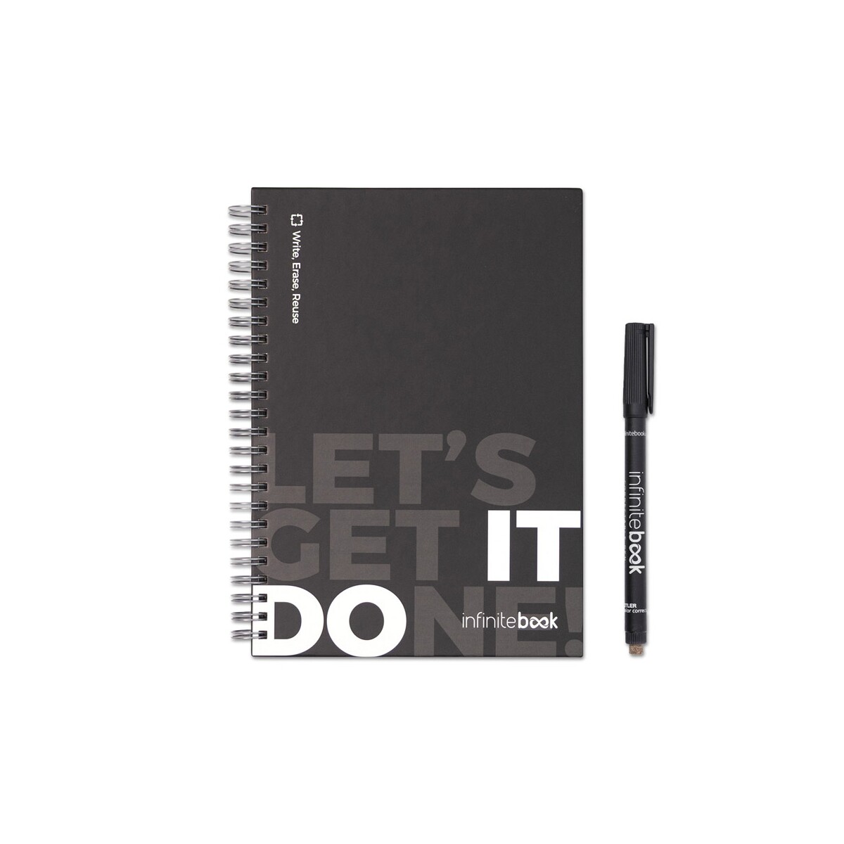 STARTER KIT INFINITEBOOK. Zestaw „Infinitebook” w twardej oprawie, 1 zestaw do czyszczenia, 1 marker i 1 uchwyt na długopis 33211_103