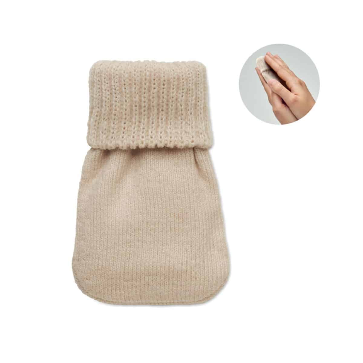 Ogrzewacz do rąk z dzianiny WARMMUFF - beżowy