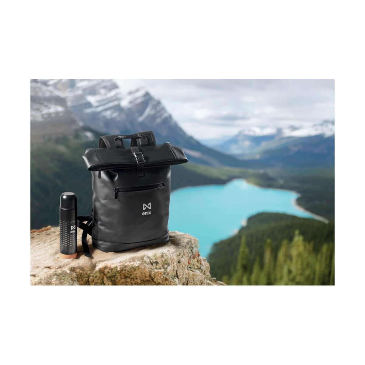 Plecak na laptopa PU rolltop BAI ROLL mo2230-03-print