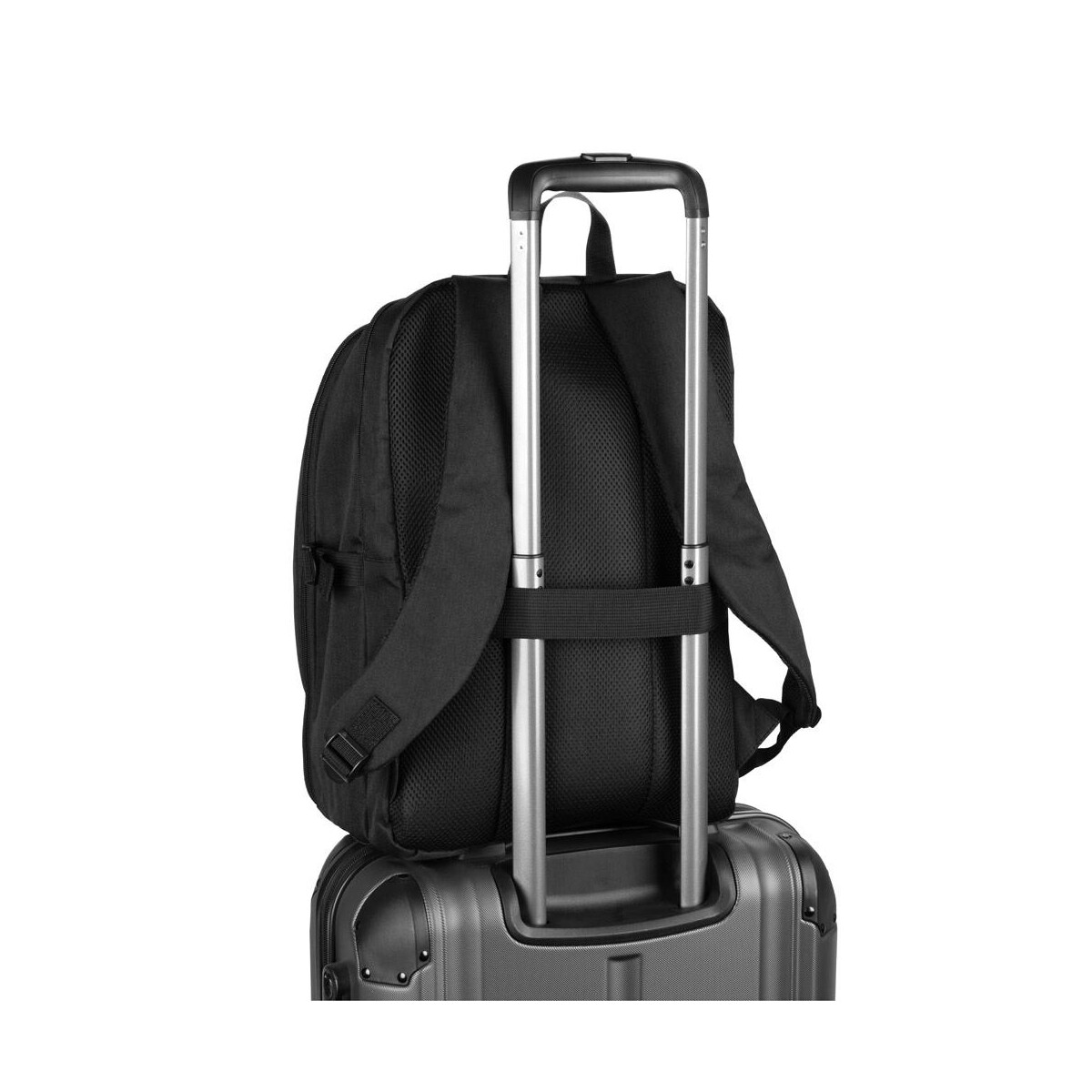 UDINE. Plecak podróżny z jedną, całkowicie otwieraną komorą z poliestru 300D z recyklingu o wysokiej gęstości 16" 92540_103-e