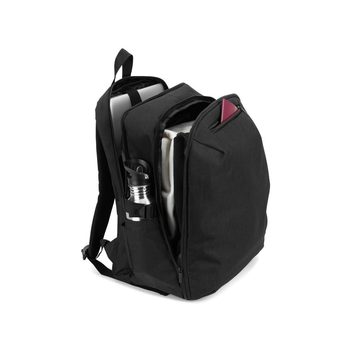 UDINE. Plecak podróżny z jedną, całkowicie otwieraną komorą z poliestru 300D z recyklingu o wysokiej gęstości 16" 92540_103-f