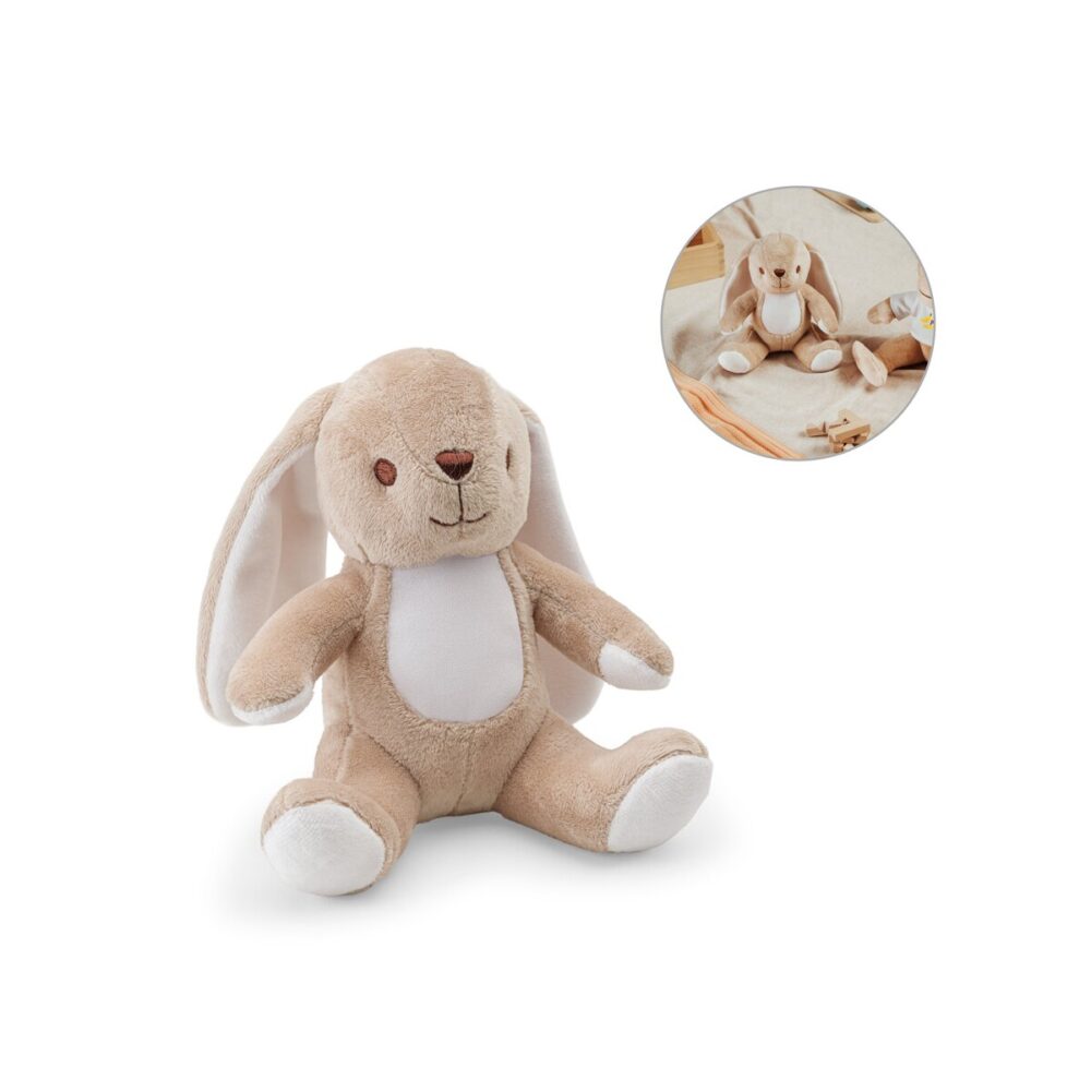 BUGS. Pluszowa zabawka z poliestru w kształcie królika, z własnym materiałem do personalizacji 98158_set