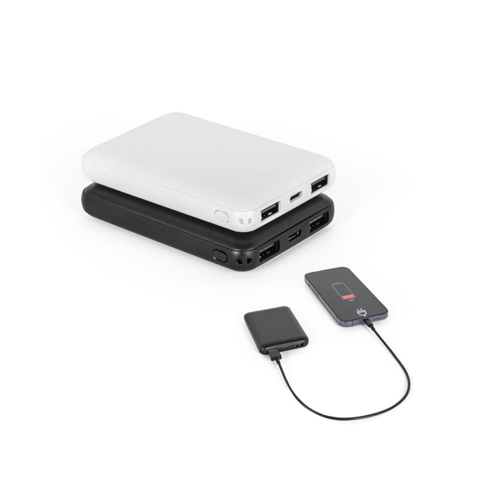 LEAKEY 5. Power bank 5.000 mAh w ABS pochodzącego z recyklingu (100% rABS) 97196_set