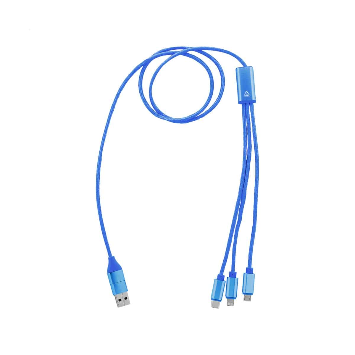 Ralong kabel USB do ładowania - niebieski
