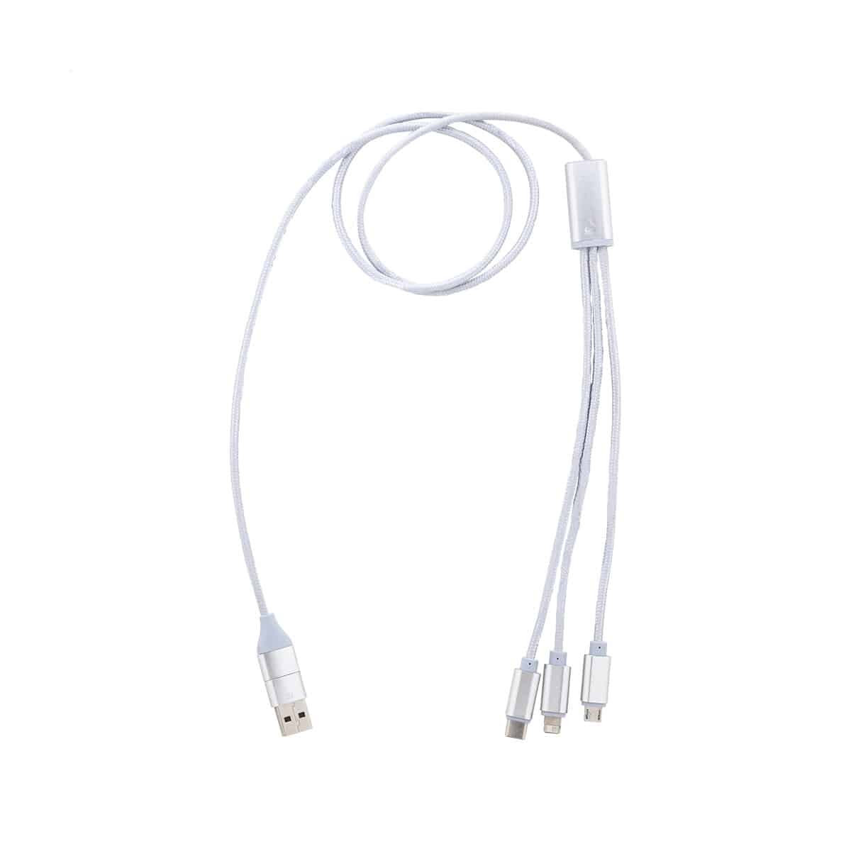 Ralong kabel USB do ładowania - srebrny