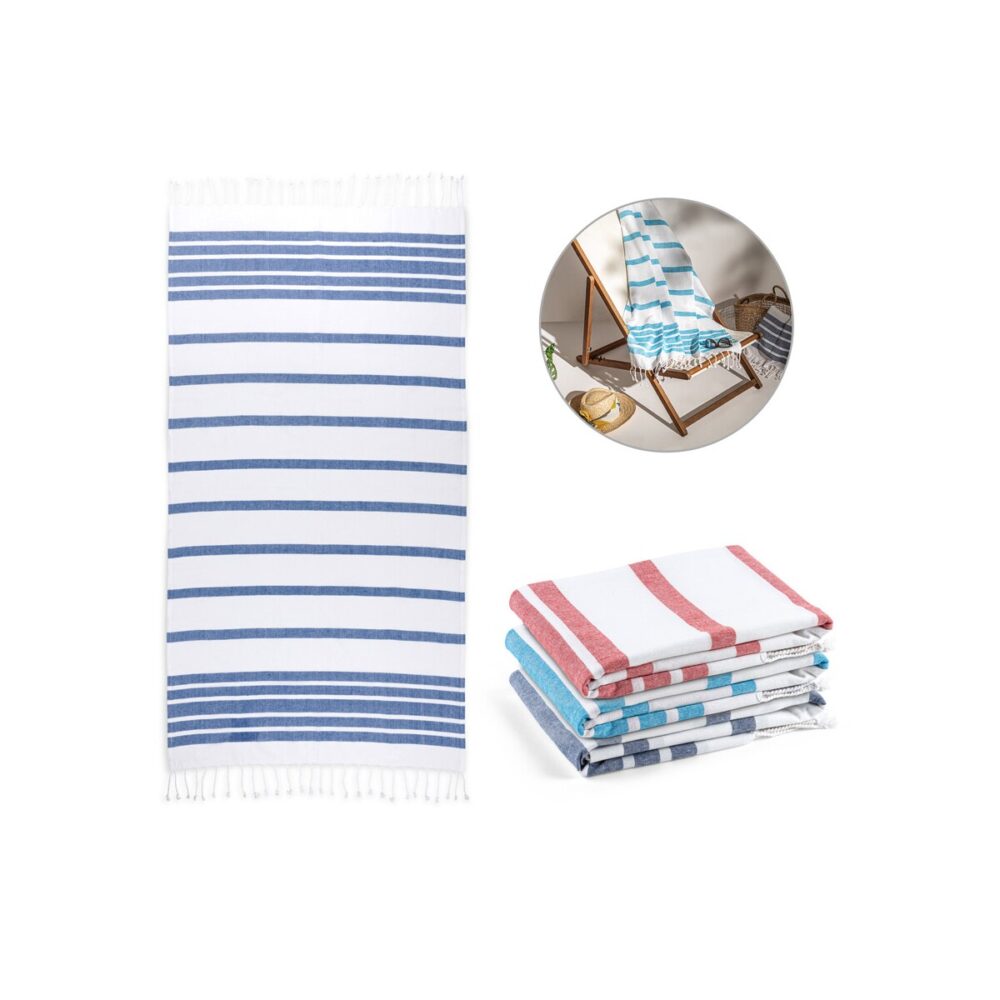 SARDENHA. Ręcznik plażowy z bawełny (70% z recyklingu) i poliestru (30% z recyklingu) (180 g/m²) 99159_set