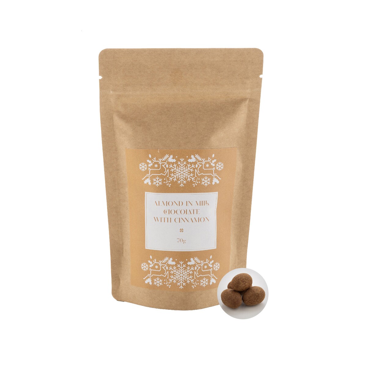 Cinnanut migdały z czekoladą i cynamonem, 70 g AP65434