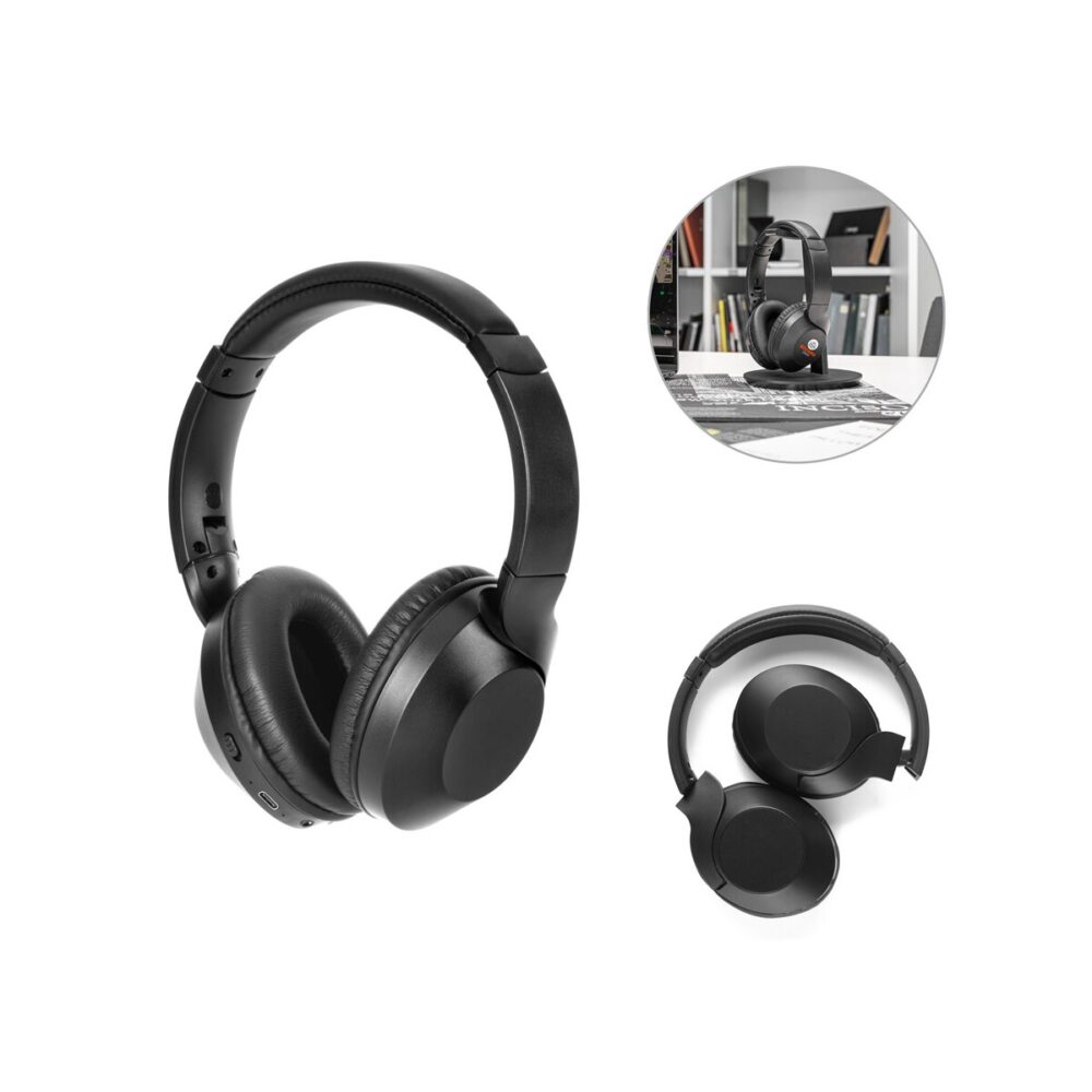 HENDRIX. Składane słuchawki bezprzewodowe z baterią o żywotności 20 godzin wykonaną w ABS pochodzącego z recyklingu (100% rABS) 97426_set