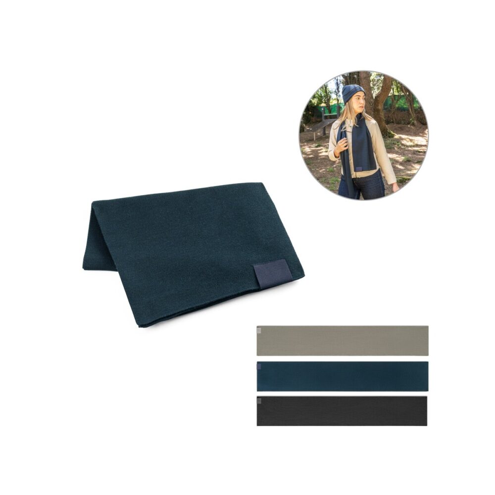 SERENITY. Szalik z poliestru z recyklingu (100% rPET) z przeszyciami do personalizacji 99097_set