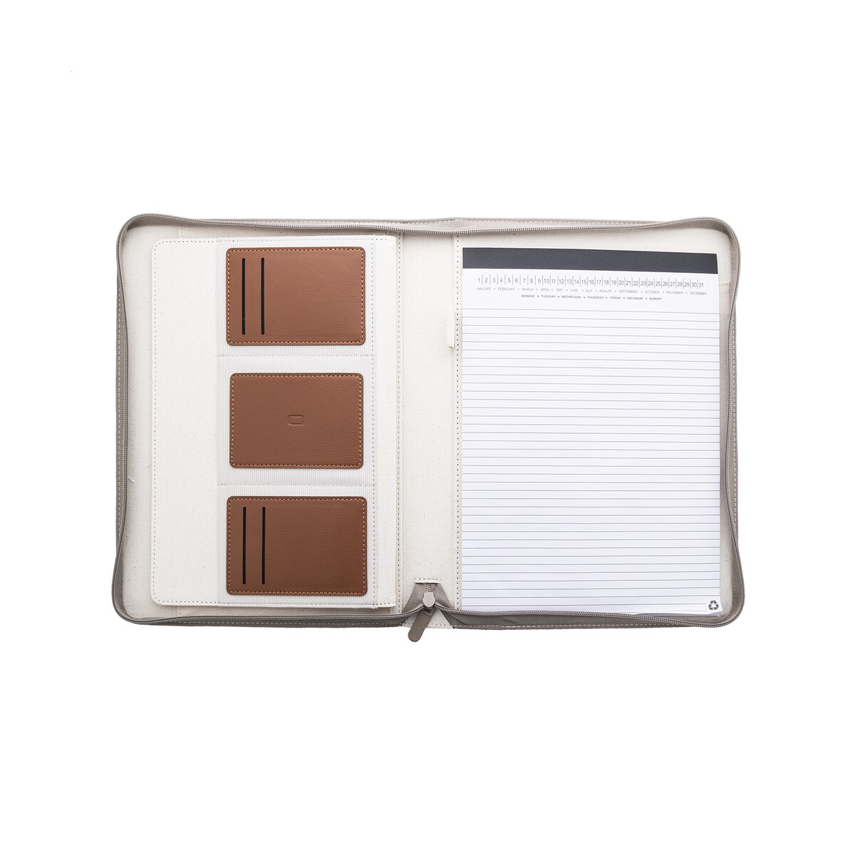 Carbasa Zip teczka na dokumenty z płótna pochodzącego z recyklingu AP808296-00__E