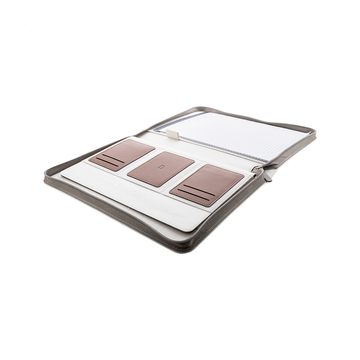 Carbasa Zip teczka na dokumenty z płótna pochodzącego z recyklingu AP808296-00__F