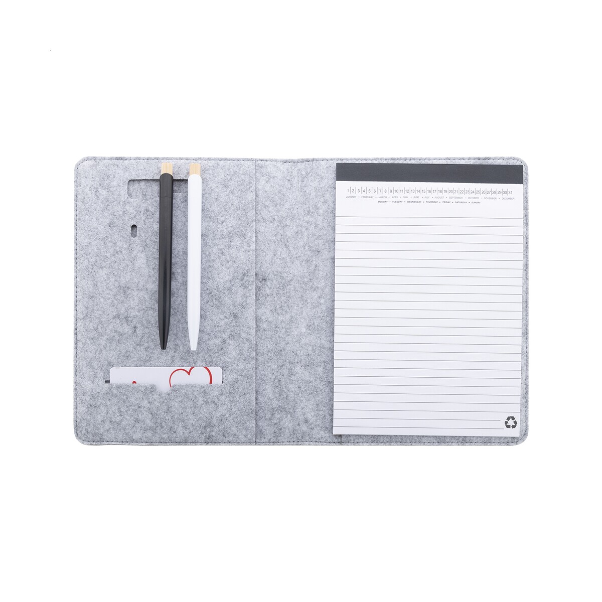 Refelt Meet A5 Teczka na dokumenty z filcu RPET AP808273-77__FC1