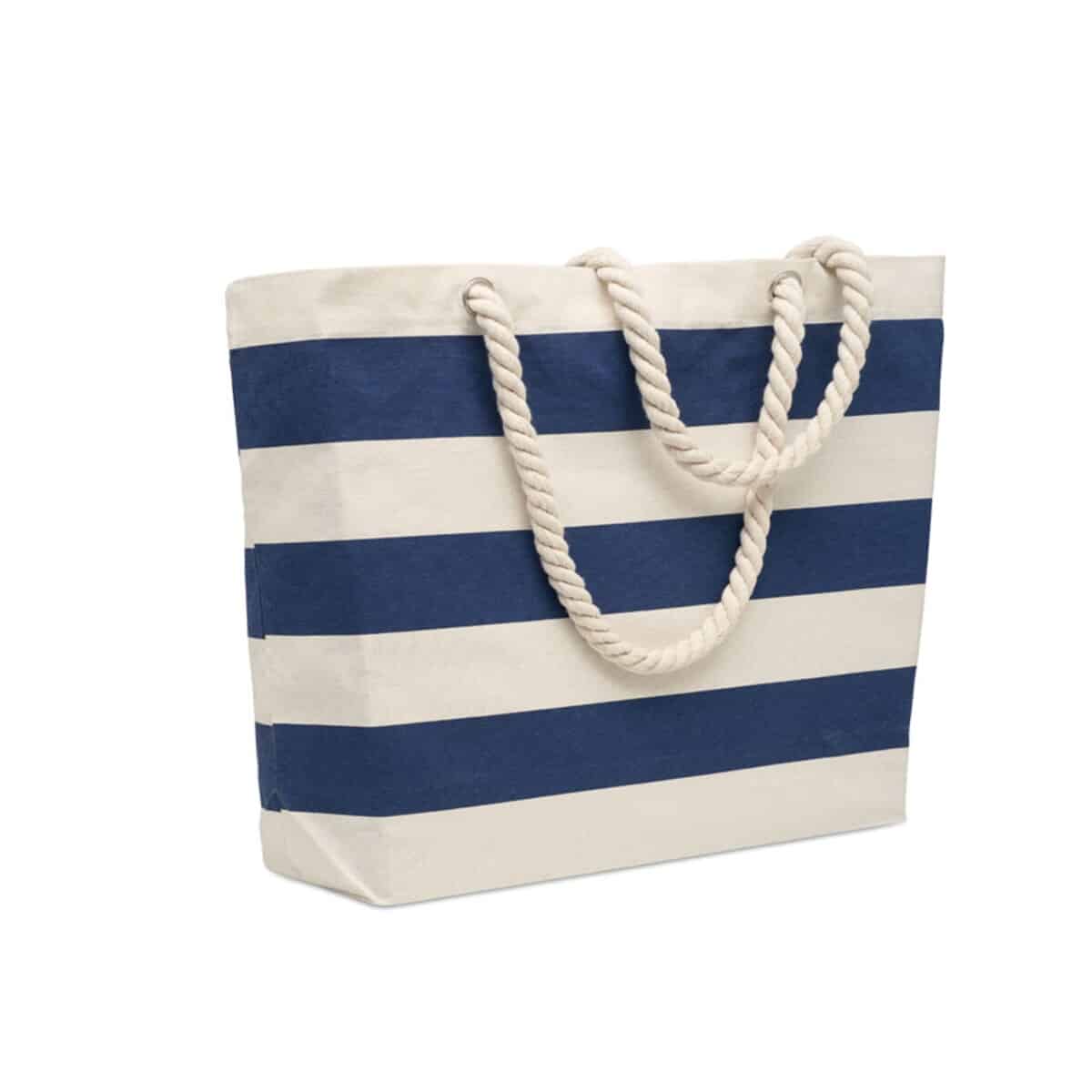 Torba plażowa bawełna 220gr/m² HEAVEN STRIPE - niebieska