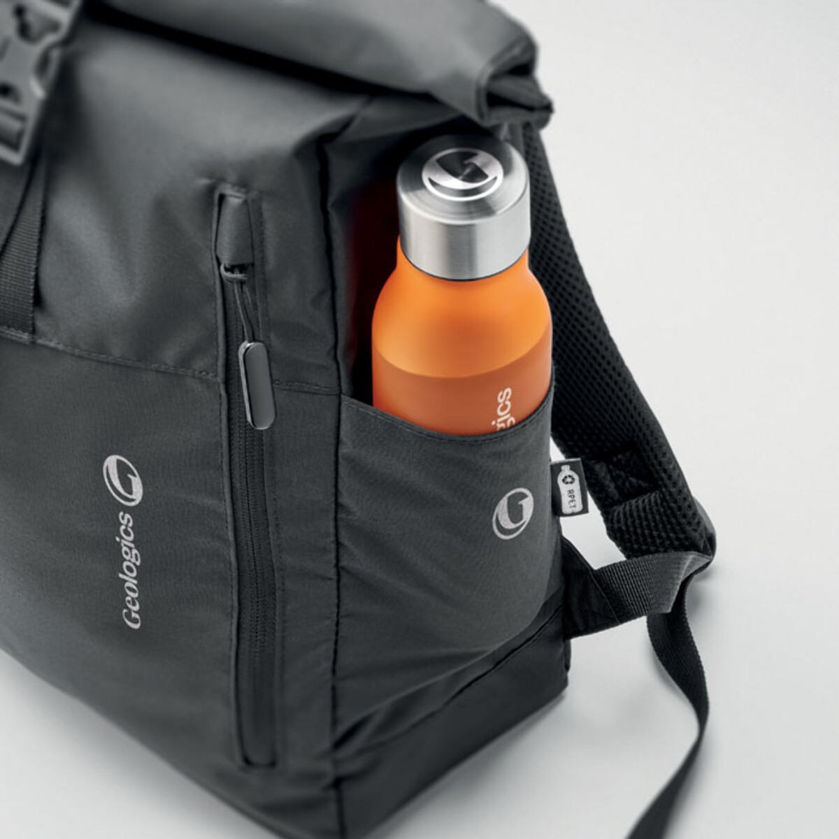 300D RPET plecak typu rolltop VALLEY ROLLPACK mo2051-03-top