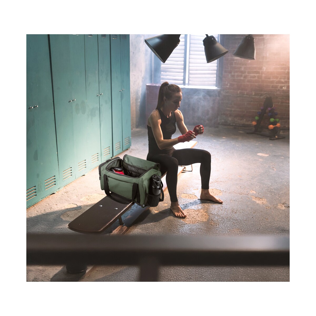 FARO. Torba sportowa z poliestru z recyklingu o wysokiej gęstości 600D 92575_amb