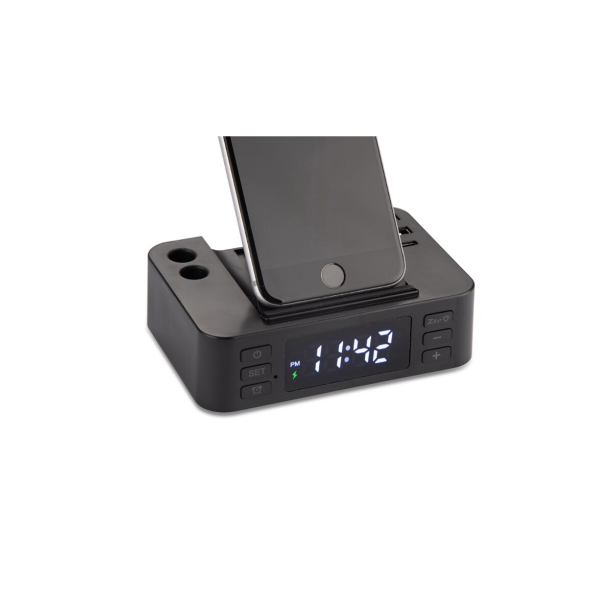Budzik z ładowarką indukcyjną CLOCKI 09172-02_d