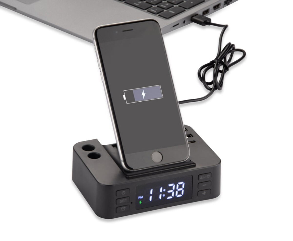 Budzik z ładowarką indukcyjną CLOCKI 09172-02_f