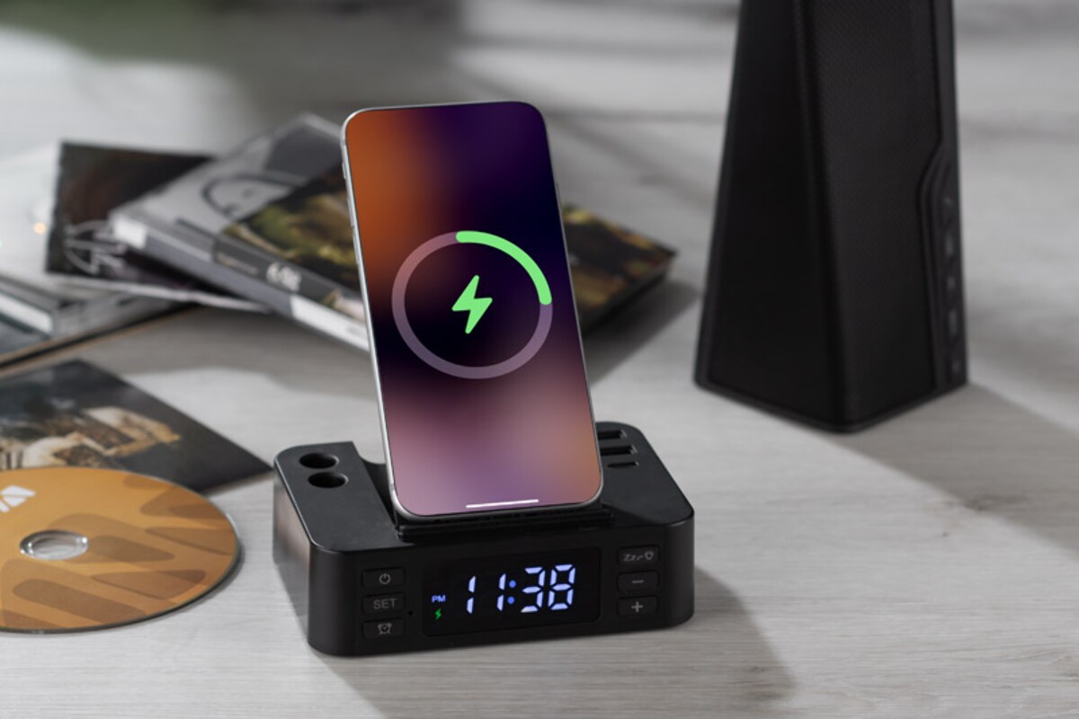 Budzik z ładowarką indukcyjną CLOCKI 09172-02_l