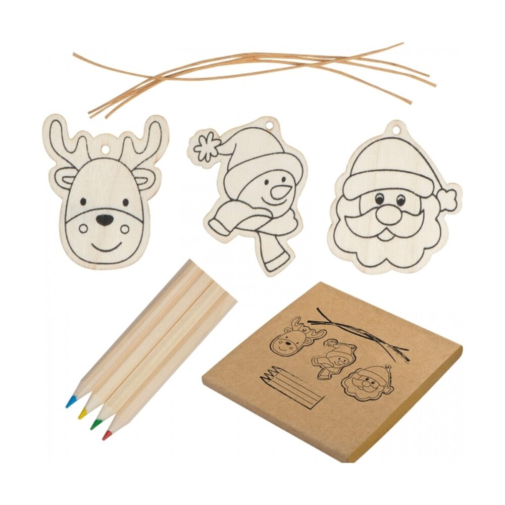 Zawieszki na choinkę do kolorowania z kredkami PABLO zawieszki-na-choinke-do-kolorowania-z-kredkami-9317013