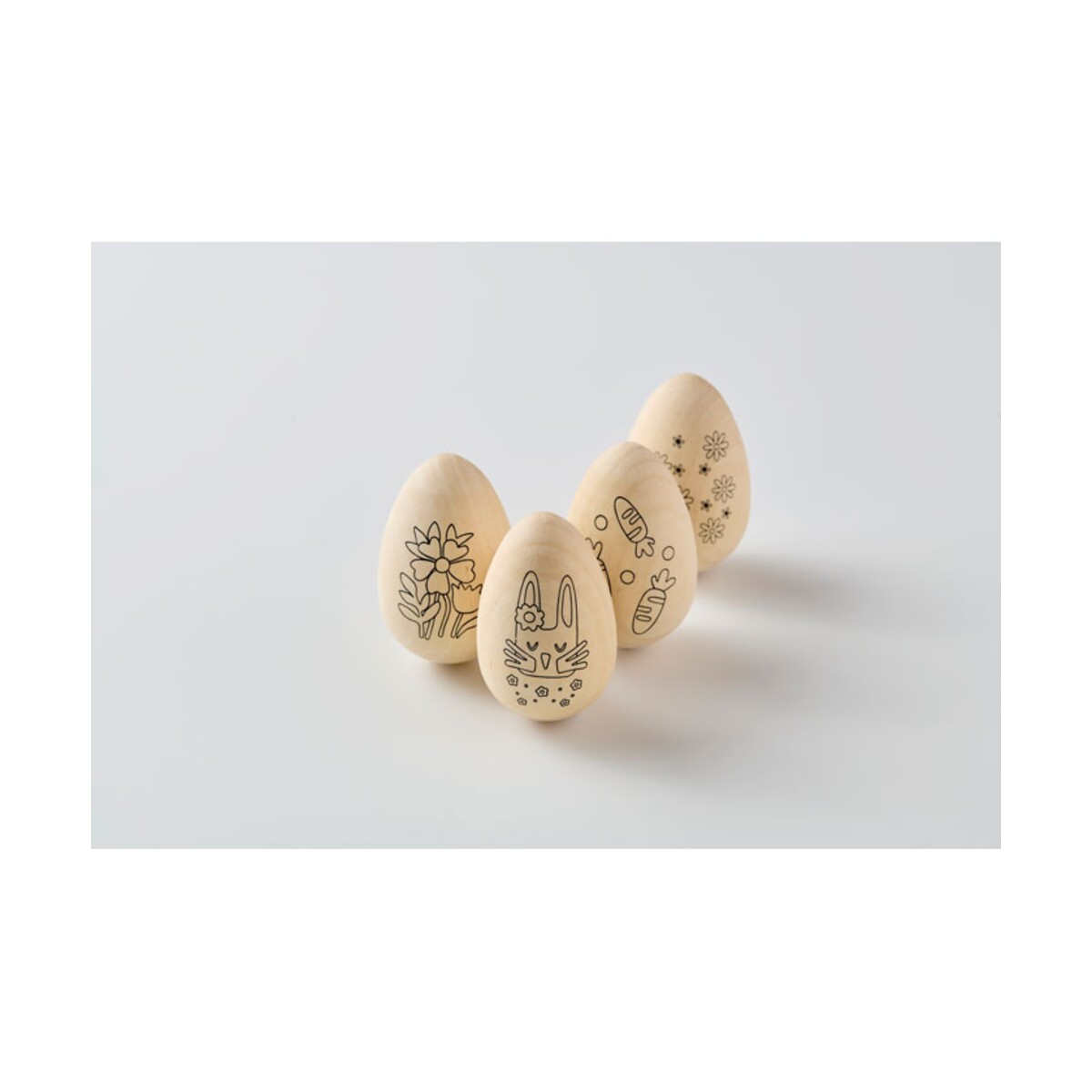 Zestaw drewnianych jajek do mal EISET mo2563-40-detail