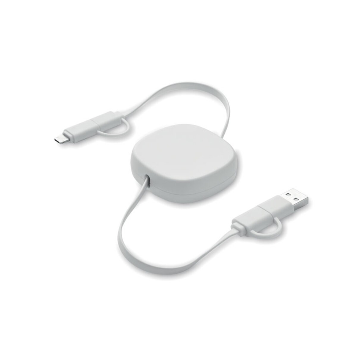 Zwijany kabel ładujący o mocy 6 LINEA - biały