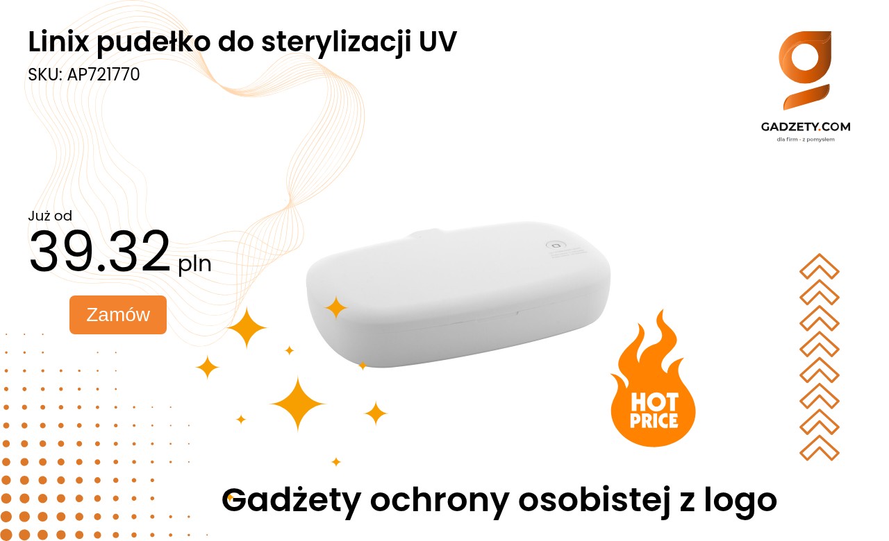 Linix pudełko do sterylizacji UV Sterylizator UV marki Linix w eleganckim opakowaniu