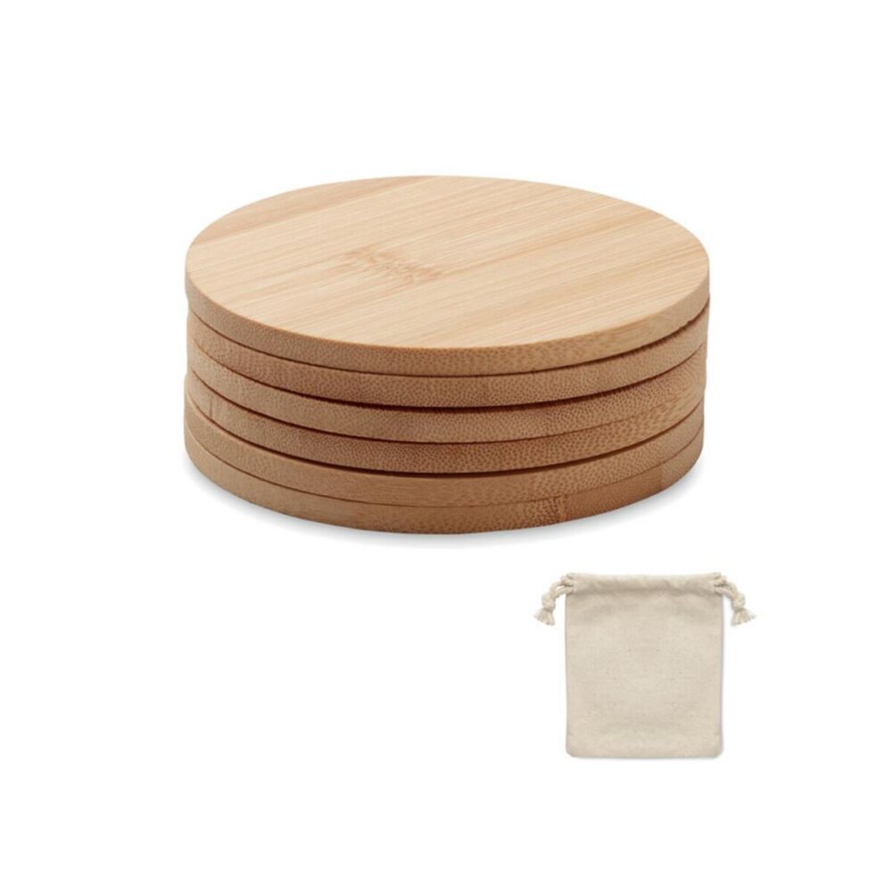 Zestaw 6 bambusowych podstawek BAYIN SET mo6601-40