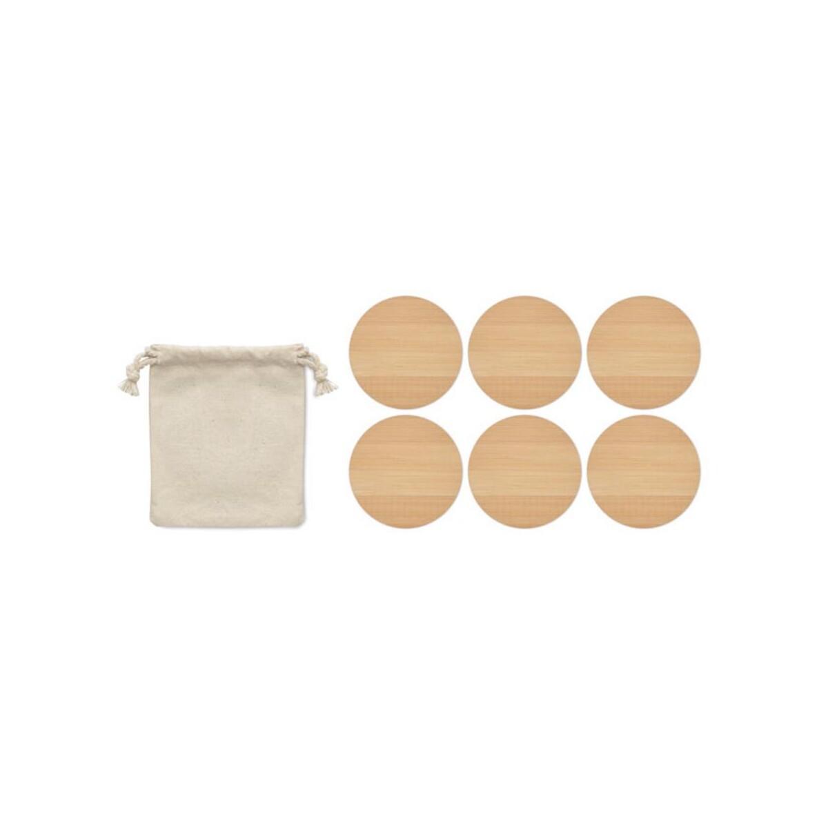 Zestaw 6 bambusowych podstawek BAYIN SET mo6601-40-side