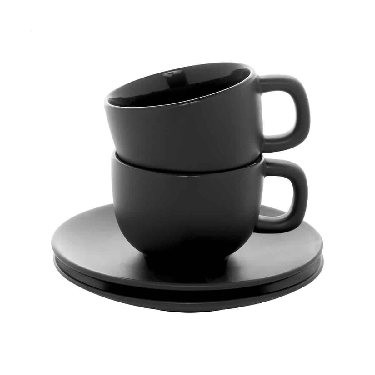 Caturra Plus zestaw filiżanek do cappuccino - czarny