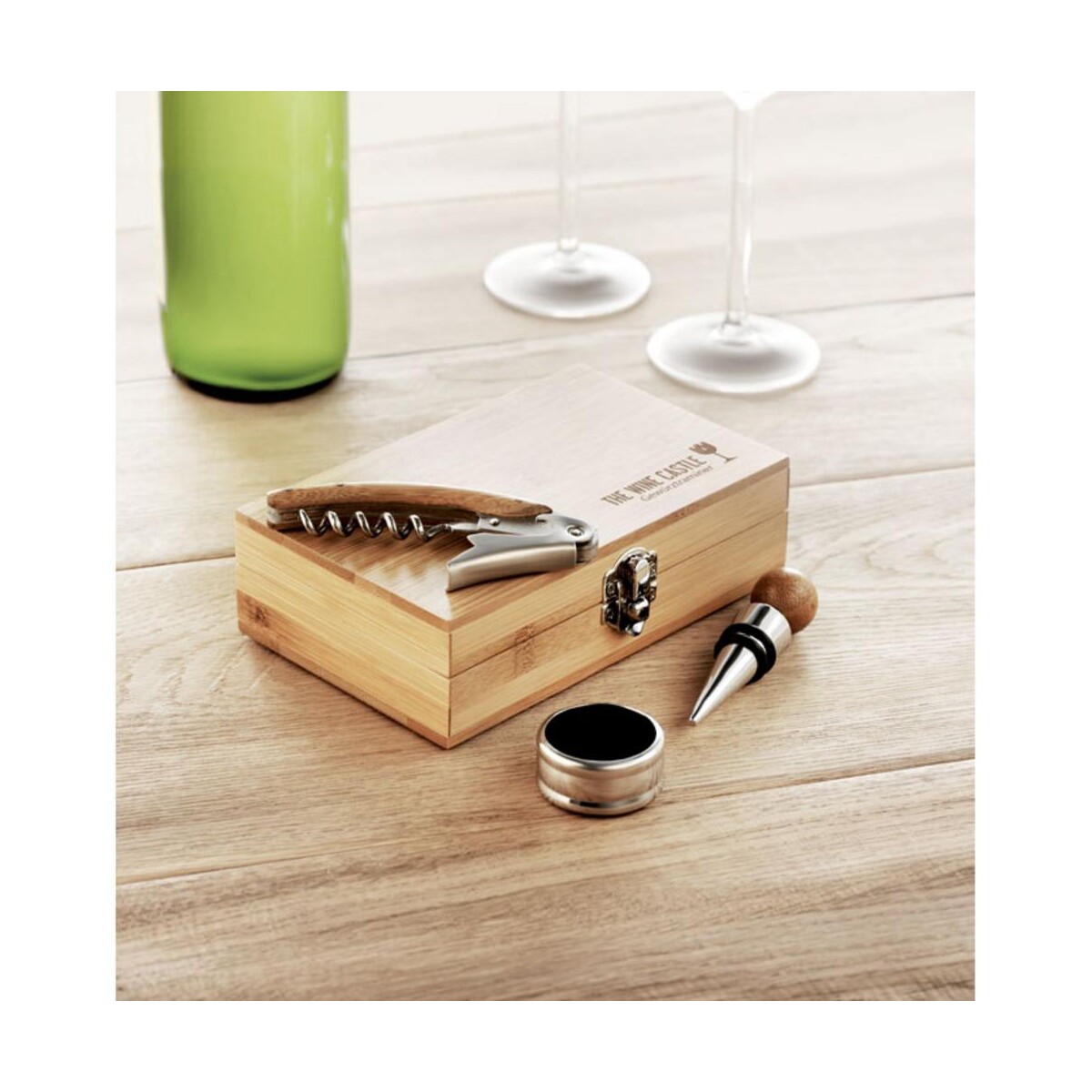 Zestaw do wina w bambusowym pu SONOMA mo8147-40-print