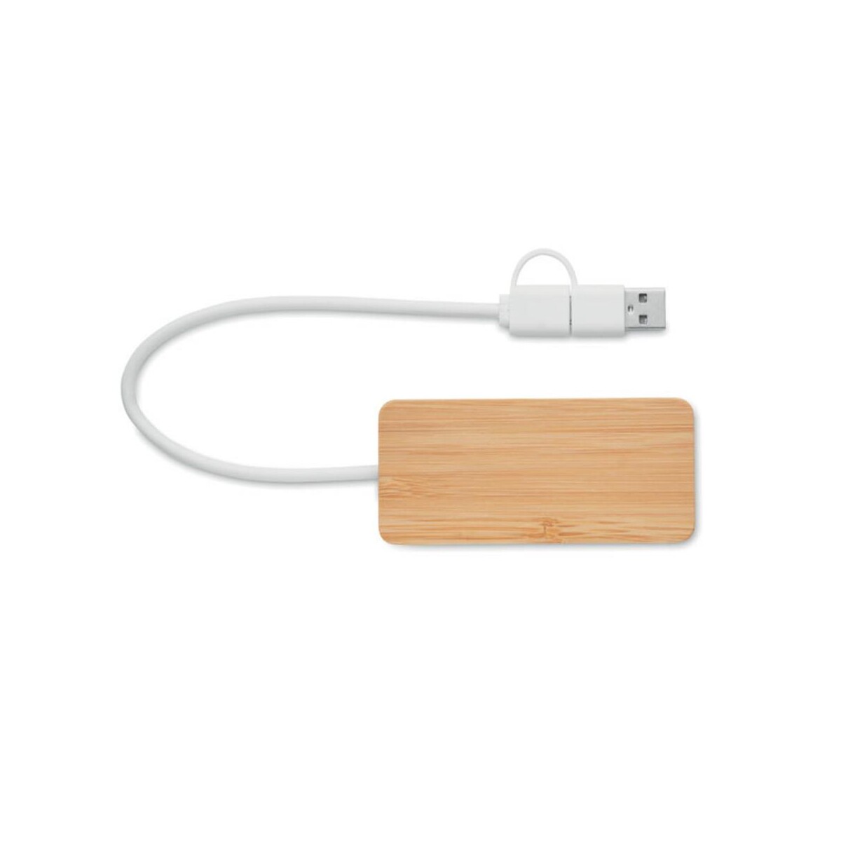 3-portowy bambusowy hub USB HUBBAM mo2143-40-open