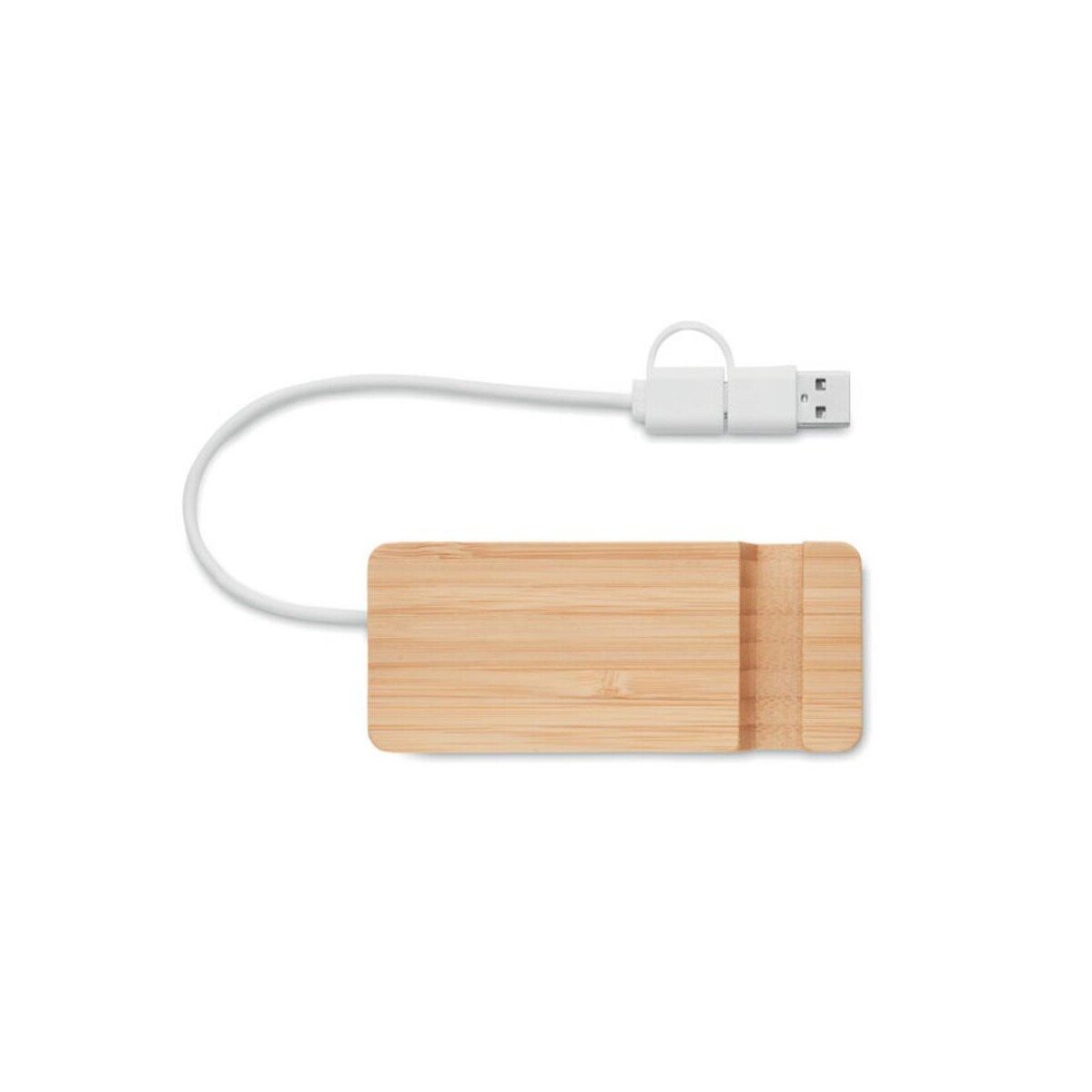 4-portowy bambusowy hub USB HUBSTAND mo2144-40-top