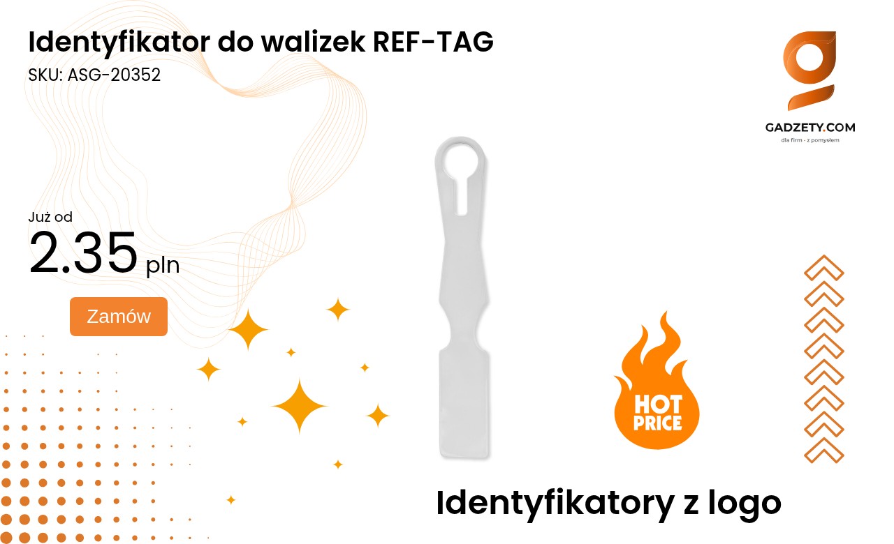 Identyfikator do walizek REF-TAG Identyfikator do walizek REF-TAG w kształcie etykiety