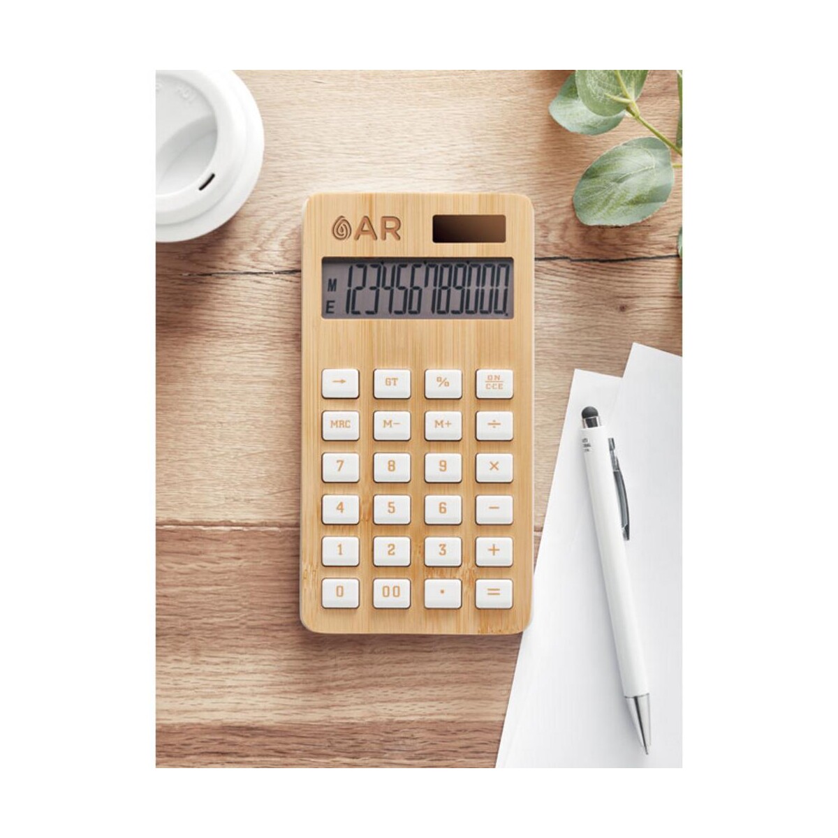 12-cyfrowy kalkulator, bambus CALCUBIM mo6216-40-print