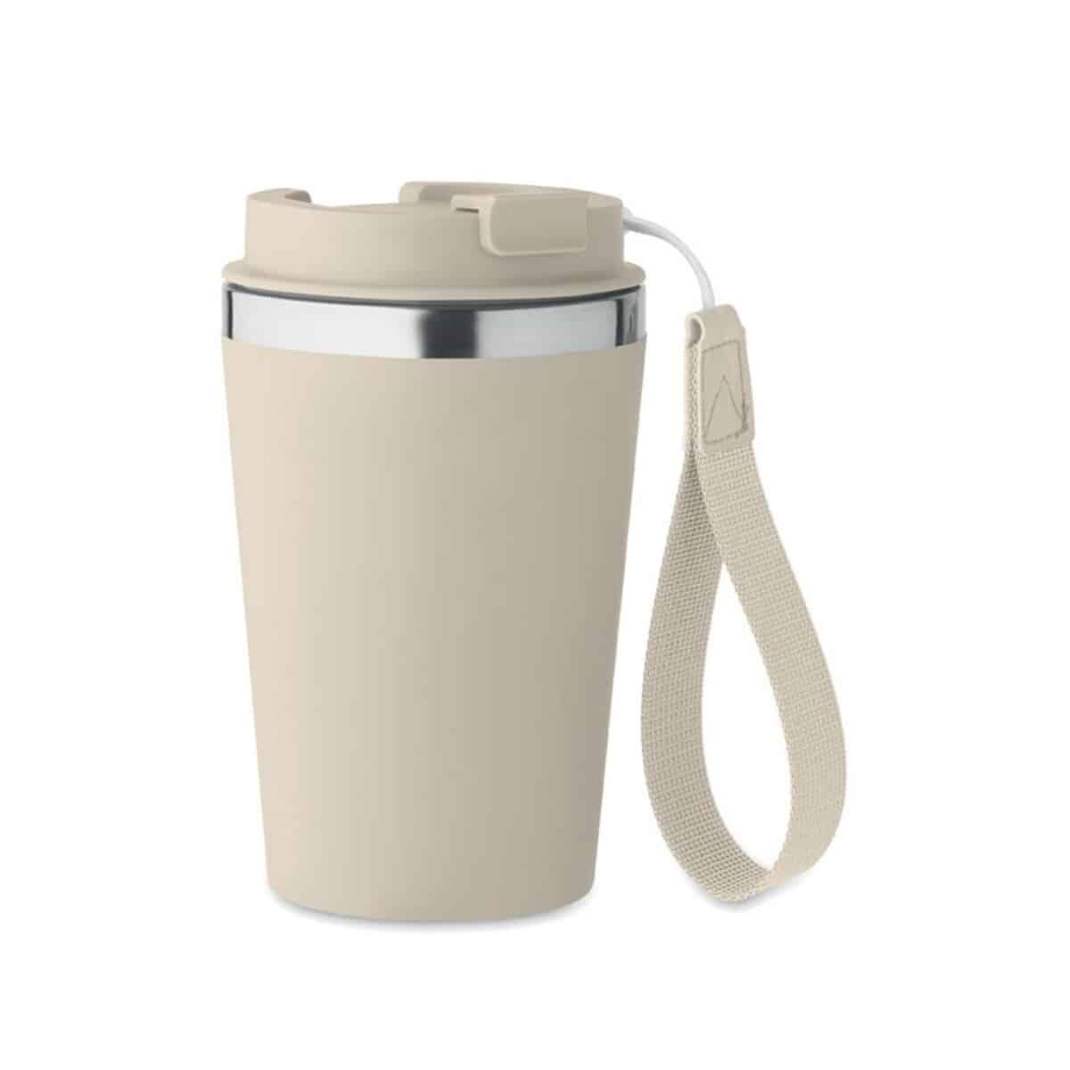 Kubek dwuścienny 350 ml TOPAZ - beżowy