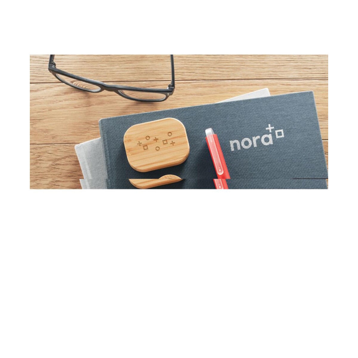 Słuchawki TWS w etui z bambusa JAZZ BAMBOO mo6780-40-ambiant