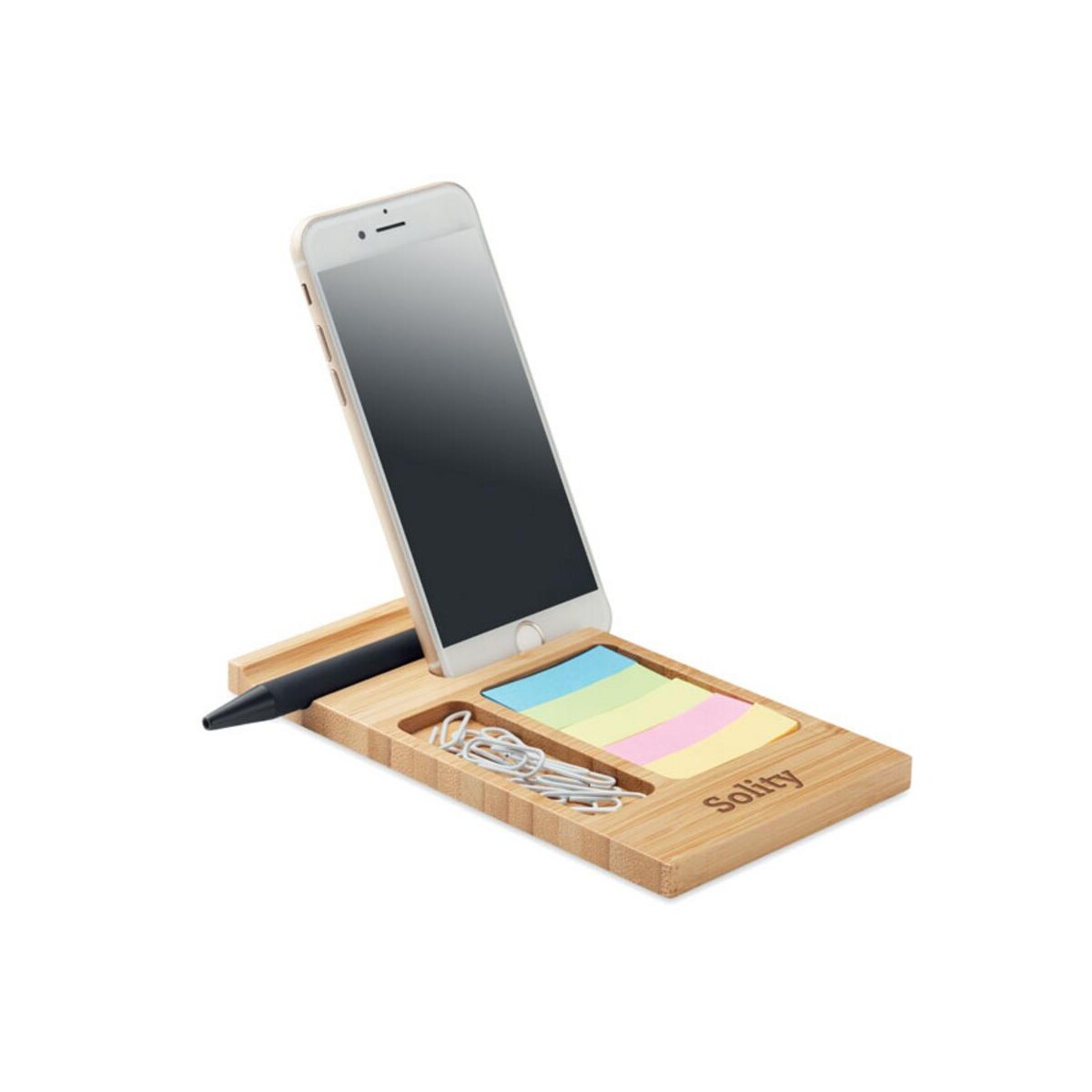 Bambusowy stojak na telefon TREVIS mo6451-40-print