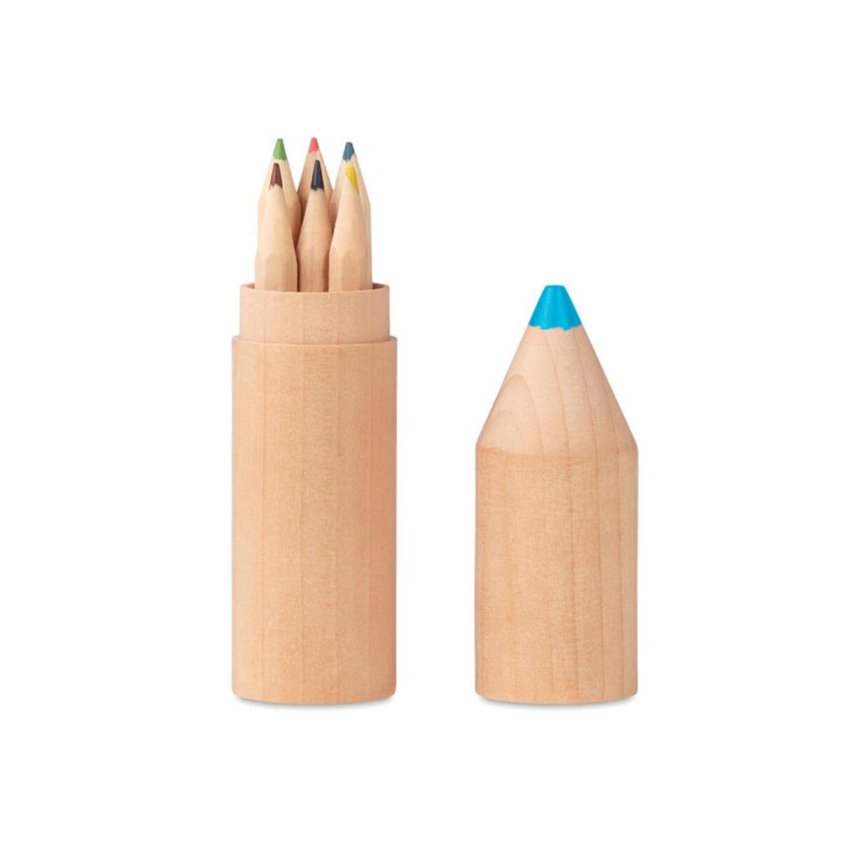 6 kredek w drewnianym pudełku PETIT COLORET mo9875-40-side