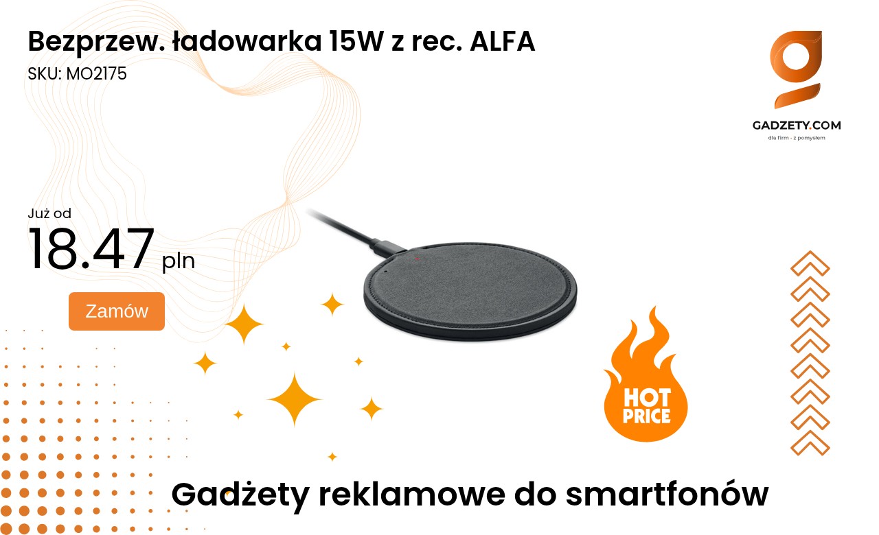 Bezprzew. ładowarka 15W z rec. ALFA Bezprzewodowa ładowarka 15W z recenzją ALFA