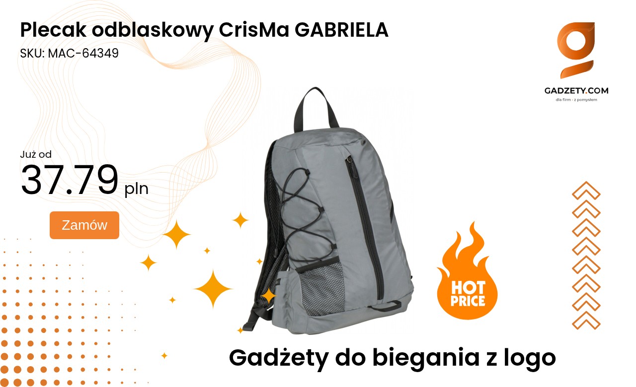 Plecak odblaskowy CrisMa GABRIELA Plecak odblaskowy CrisMa model GABRIELA