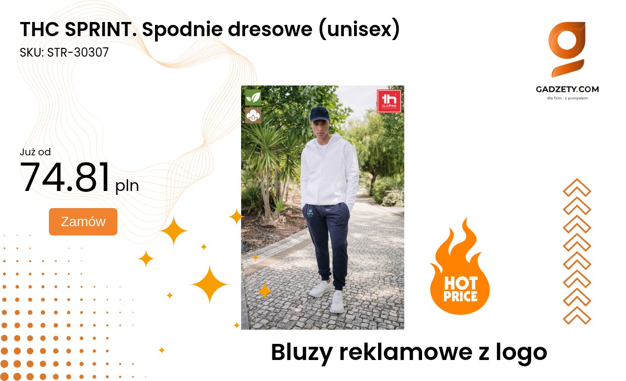 THC SPRINT. Spodnie dresowe (unisex) Spodnie dresowe unisex THC SPRINT