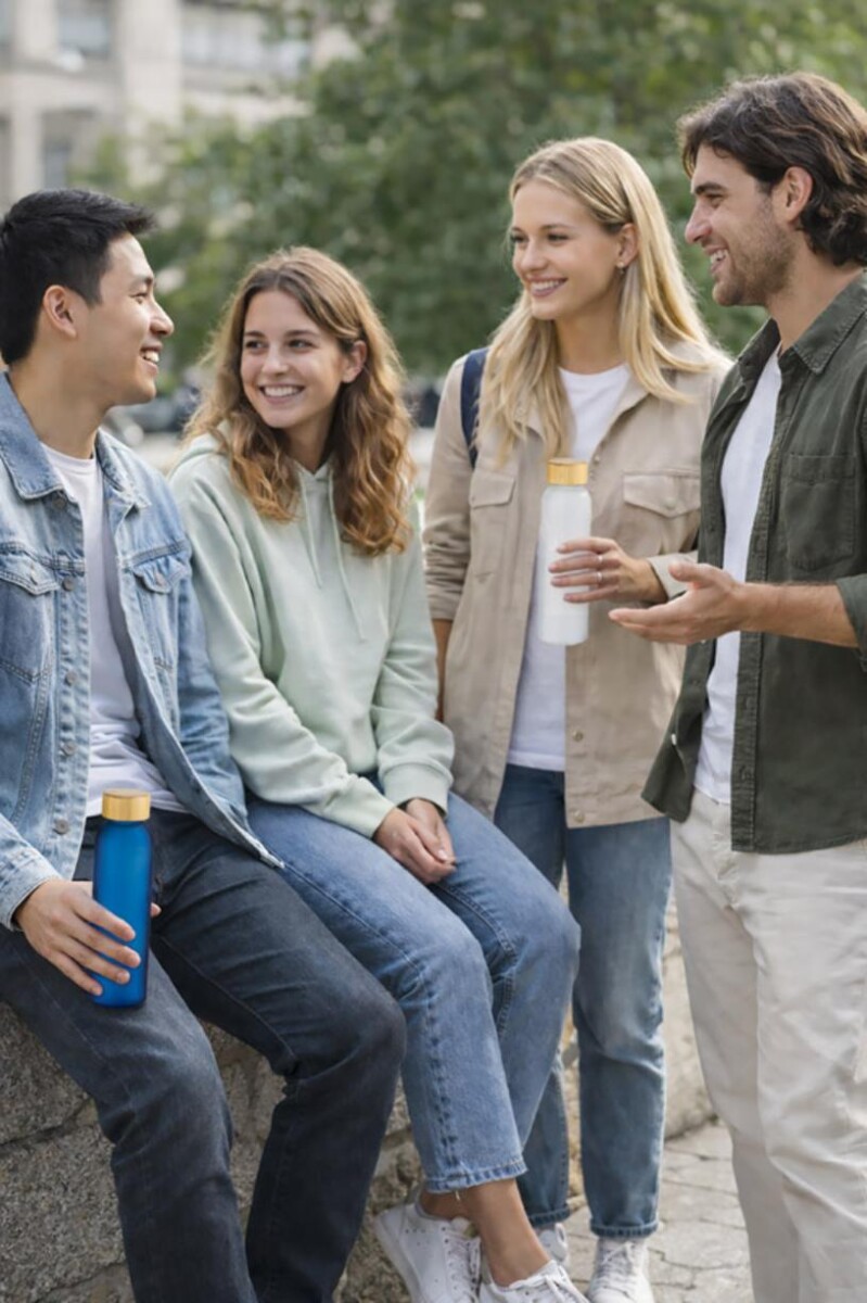 Butelka z recyklingowanego szkła NILLO 500 ml 16259-01_lgpt