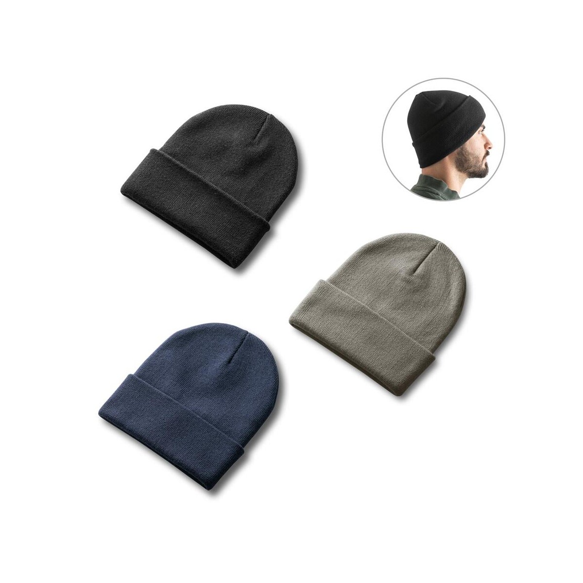 CARL. Dwuwarstwowa czapka unisex poliestru pochodzącego (100% rPET) 99038_set